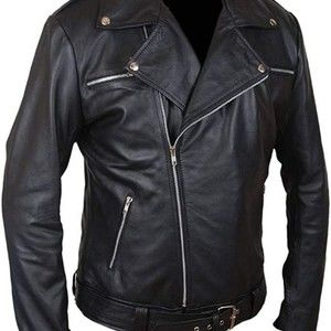 Flesh & Hide Jeffrey Dean Morgan Jacket Synthetic Vegan Leather Jacket Mens 4XL